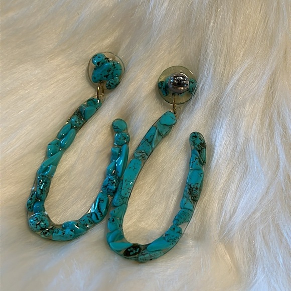 Handmade Genuine Turquoise Earrings - Picture 8 of 9